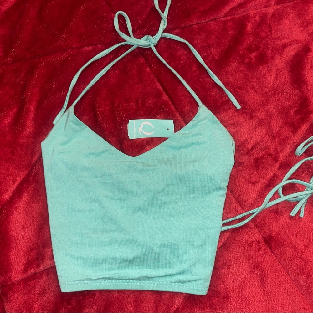 Q Fashion - Teal Crop Top
